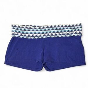 purple tribal print Mossimo Foldover mini shorts (reworked/upcycled)